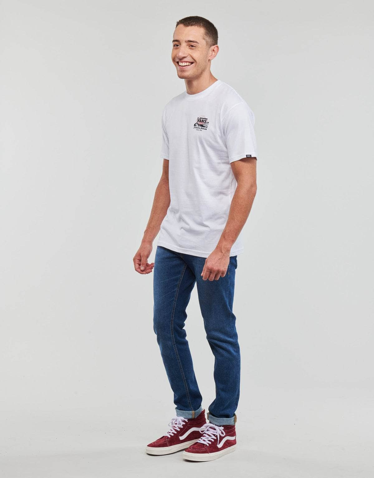 T-shirt Uomo Vans  POSITIVE ATTITUDE SS TEE  Bianco