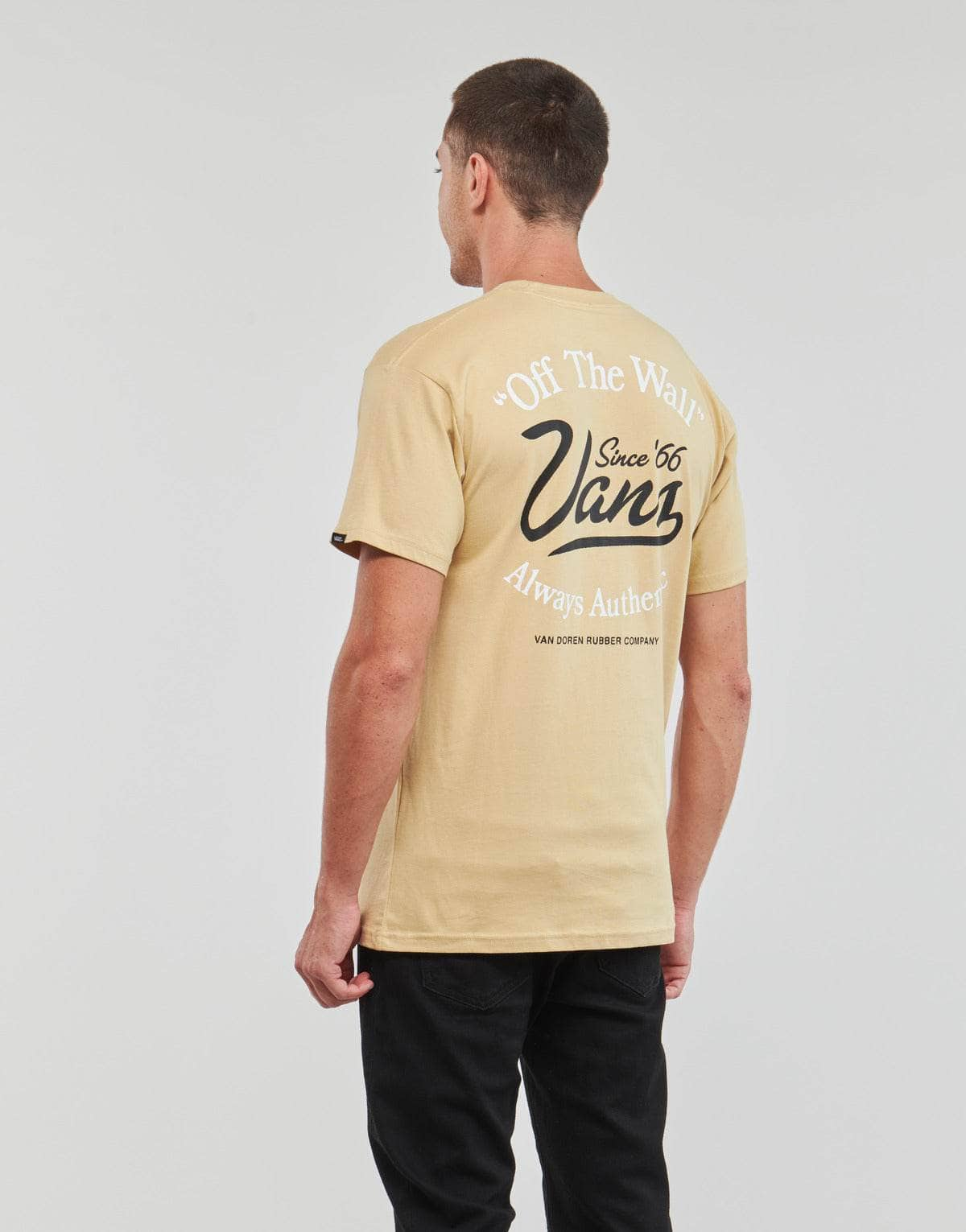 T-shirt Uomo Vans  GAS STATION LOGO SS TEE  Beige