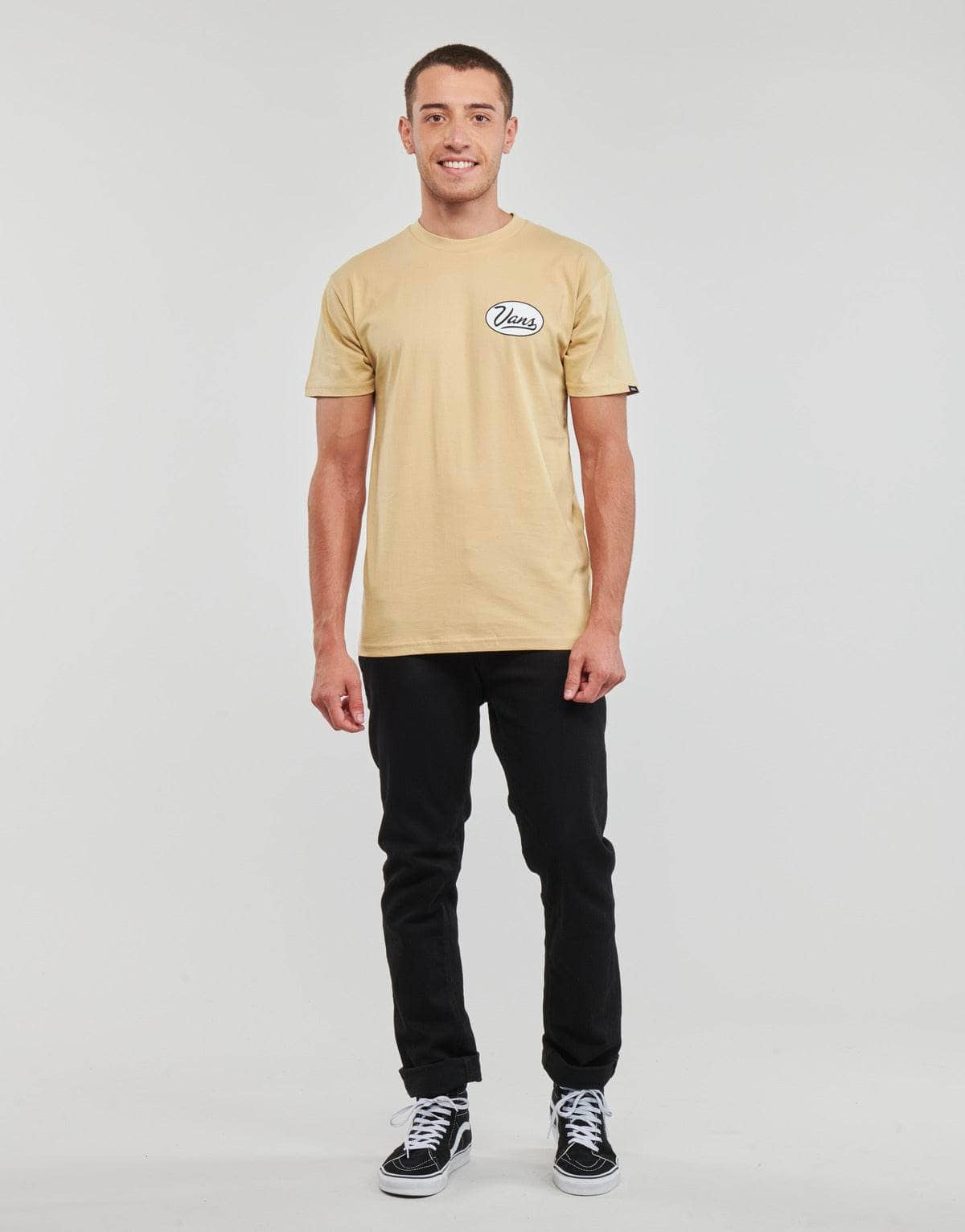 T-shirt Uomo Vans  GAS STATION LOGO SS TEE  Beige