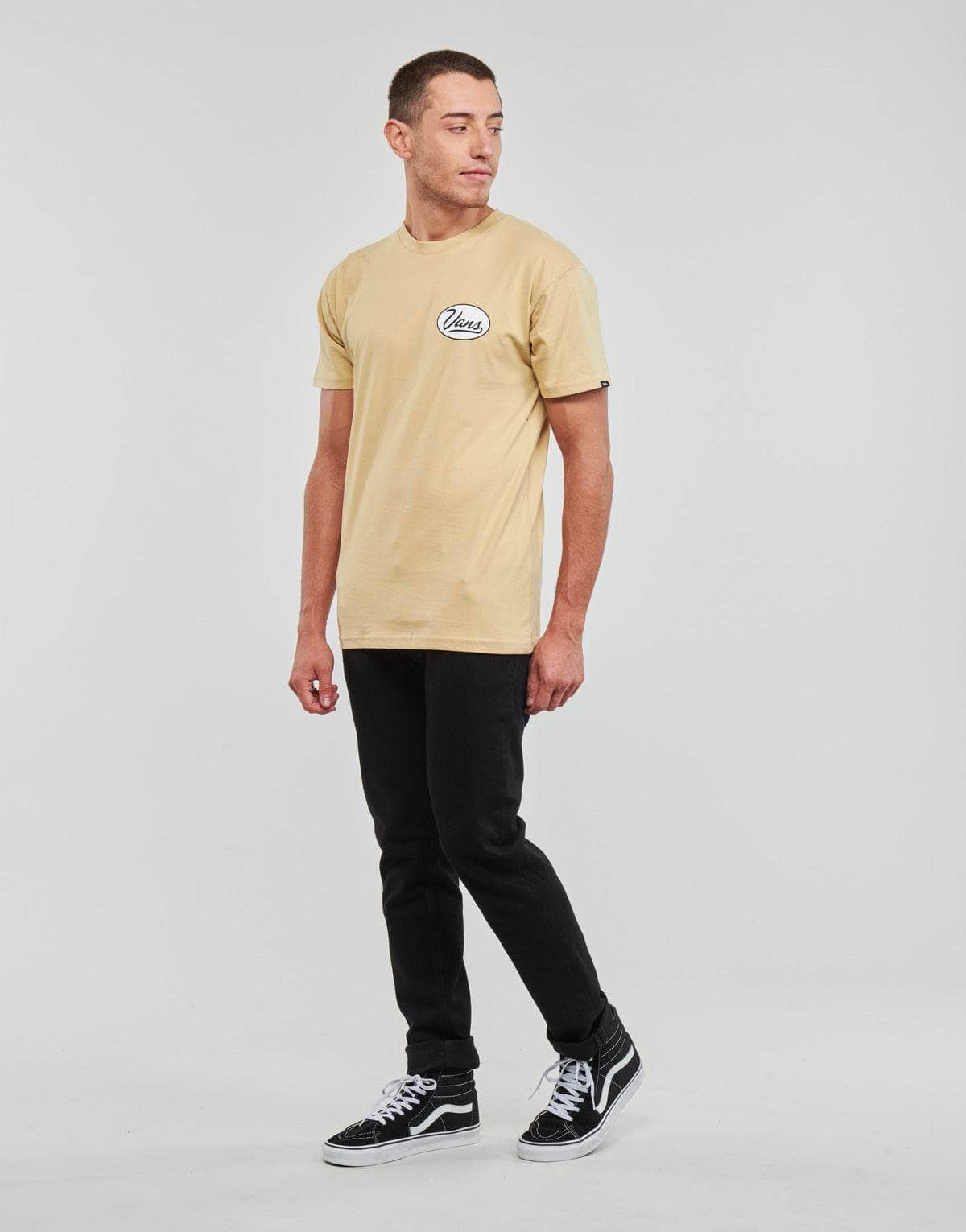 T-shirt Uomo Vans  GAS STATION LOGO SS TEE  Beige