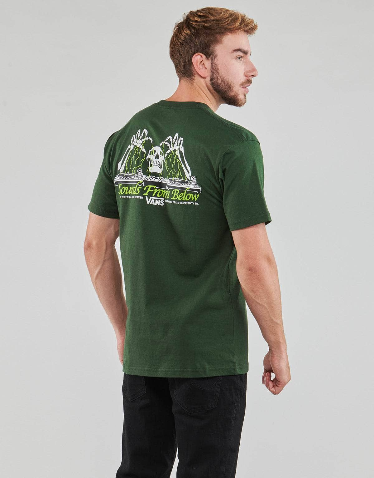 T-shirt Uomo Vans  SOUNDS FROM BELOW SS TEE  Verde