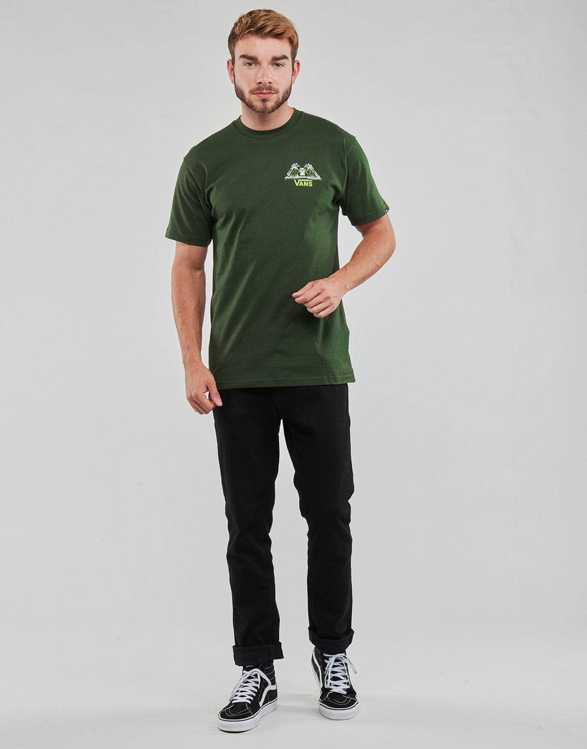 T-shirt Uomo Vans  SOUNDS FROM BELOW SS TEE  Verde