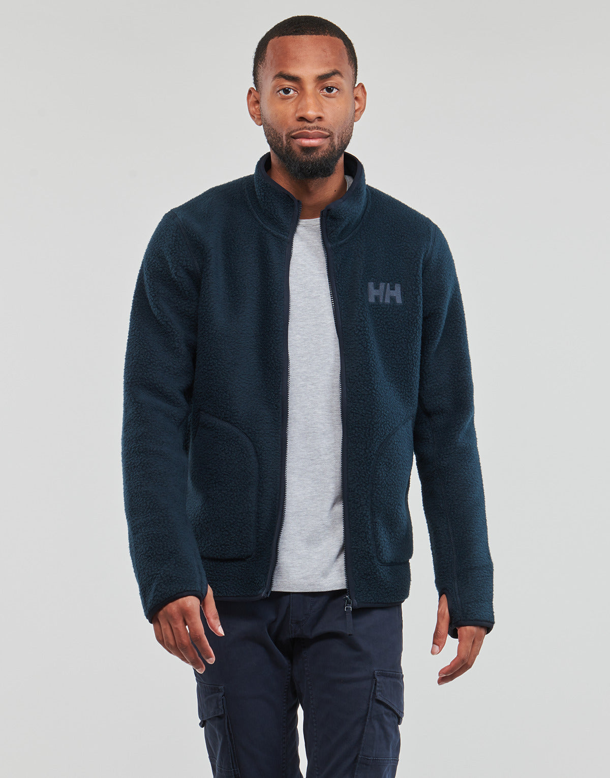 Felpa Uomo Helly Hansen  PANORAMA PILE JACKET  Marine