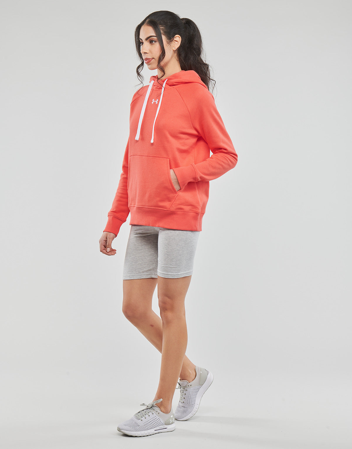 Felpa Donna Under Armour  Rival Fleece HB Hoodie  Rosso