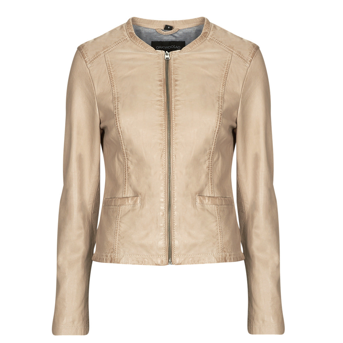 Giacca in pelle Donna Oakwood  PENNY 6  Beige