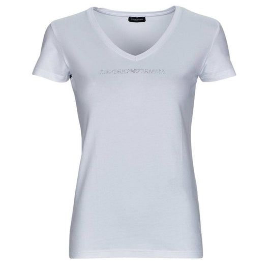 T-shirt Donna Emporio Armani  T-SHIRT V NECK  Bianco