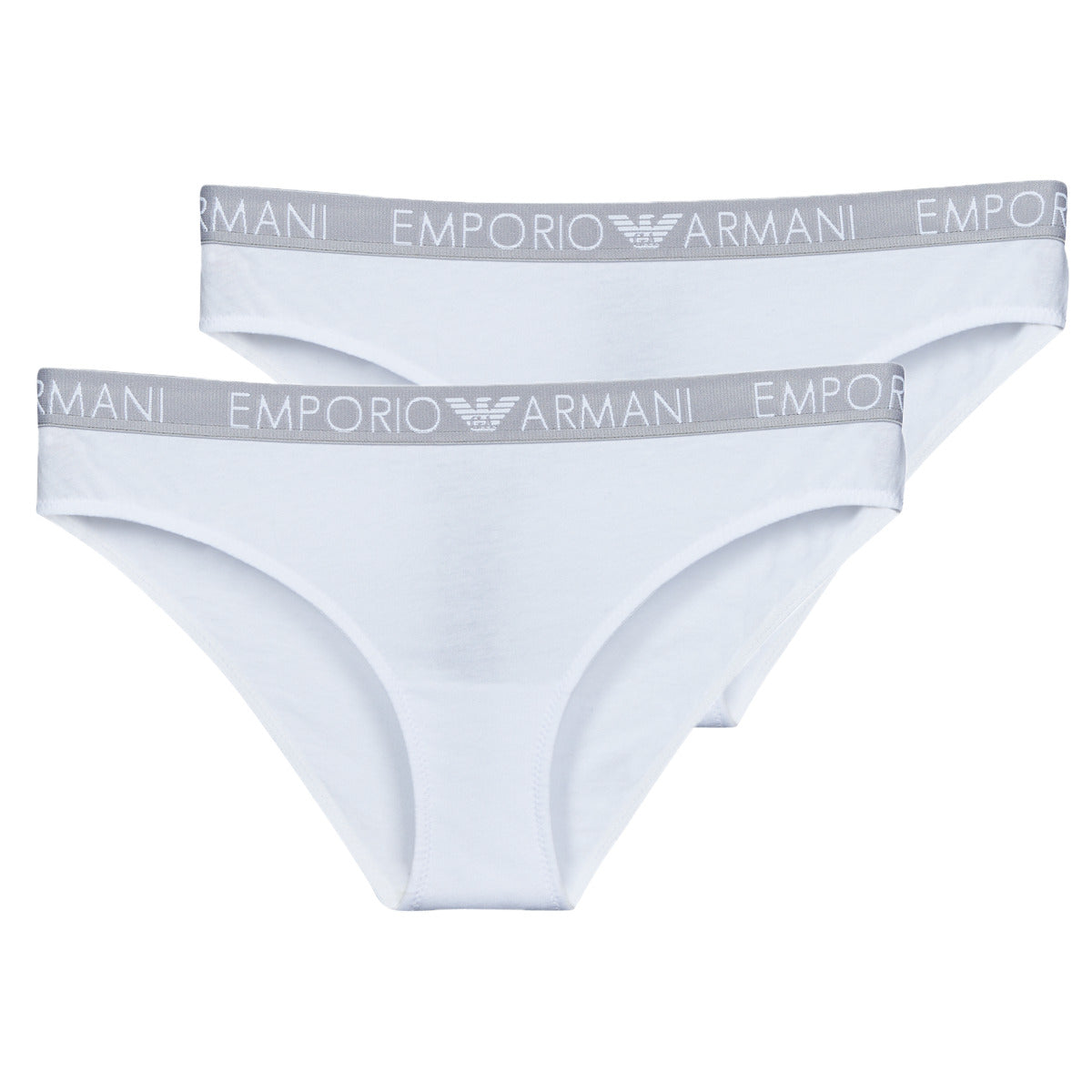 Culotte e slip Donna Emporio Armani  BI-PACK BRAZILIAN BRIEF PACK X2  Bianco