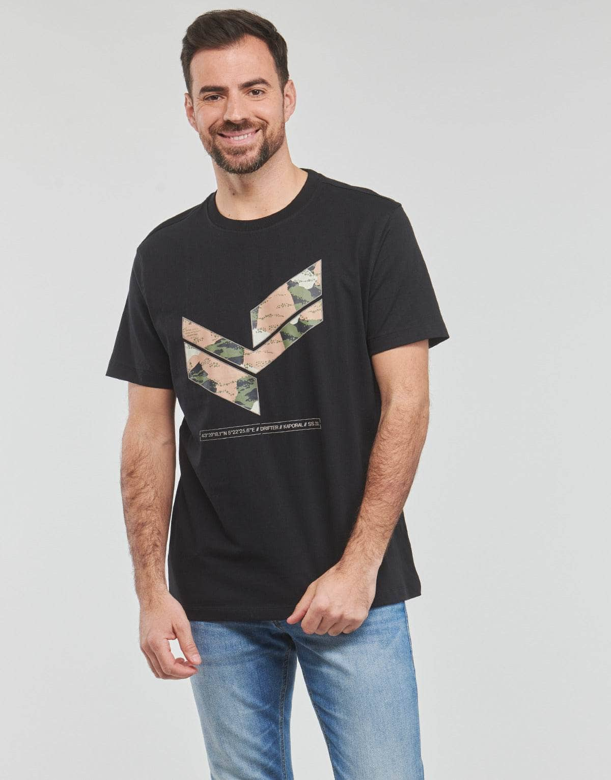 T-shirt Uomo Kaporal  CLAY EXODE 2  Nero