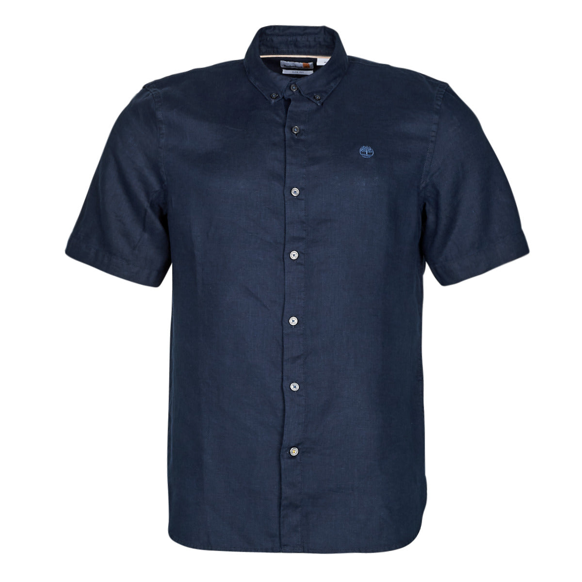 Camicia a maniche corte Uomo Timberland  SS Mill River Linen Shirt Slim  Marine