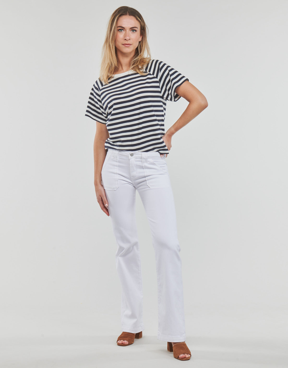 Jeans Flare Donna Le Temps des Cerises  SORMIOU  Bianco