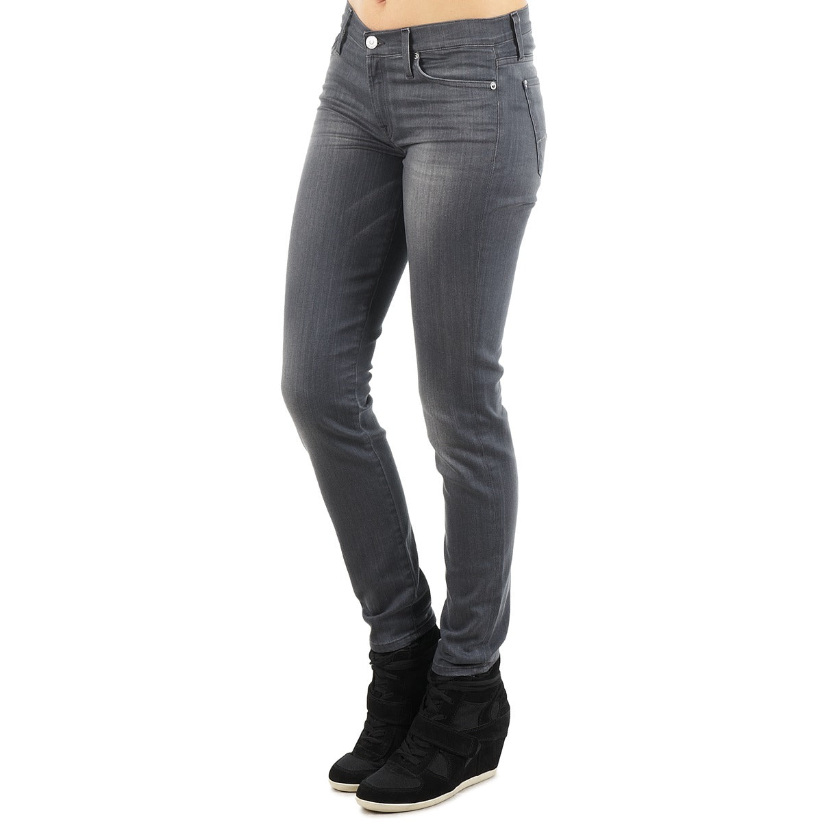 Jeans Slim Donna 7 for all Mankind  THE SKINNY DARK STARS PAVE  Grigio