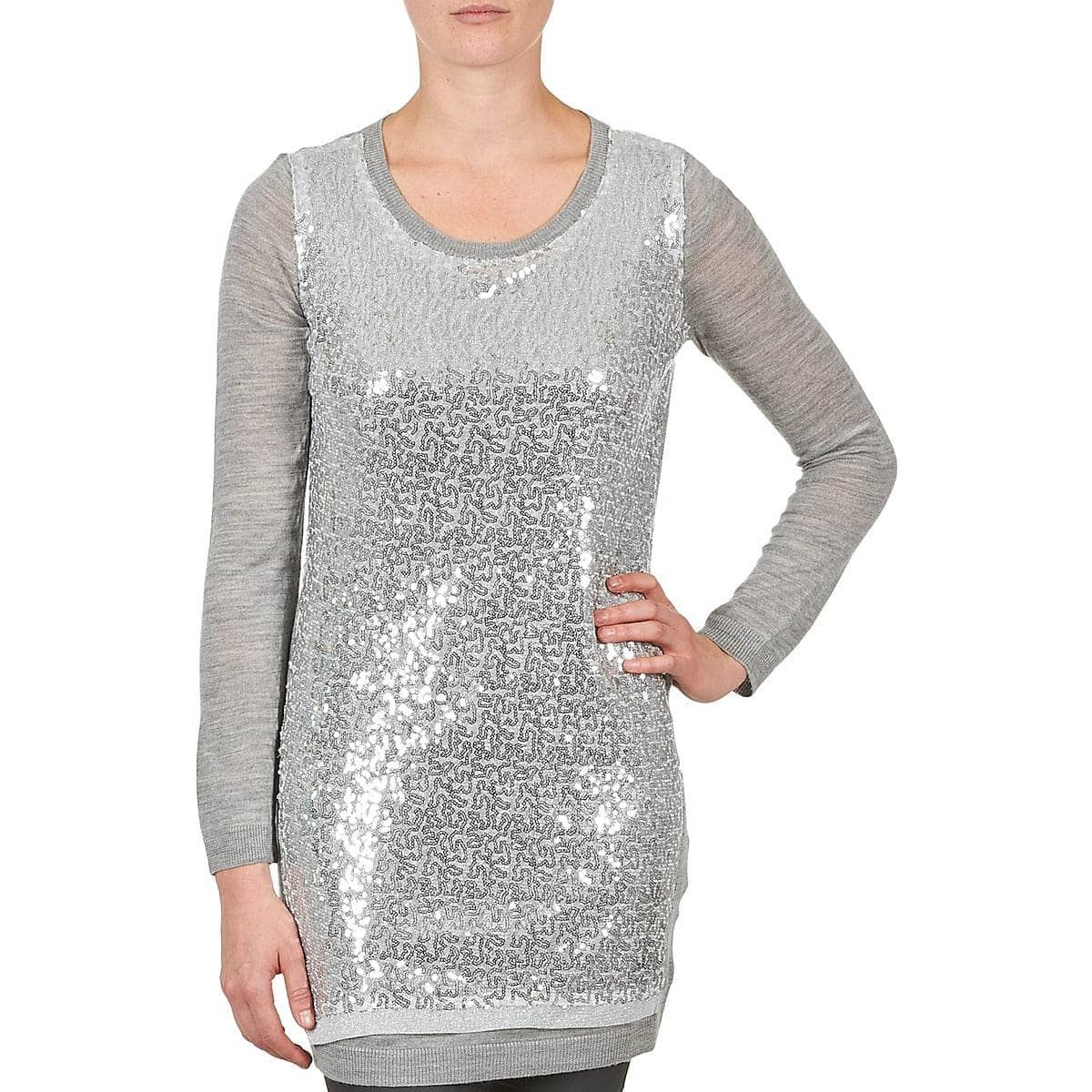 Tunica Donna La City  PULL SEQUINS  Argento