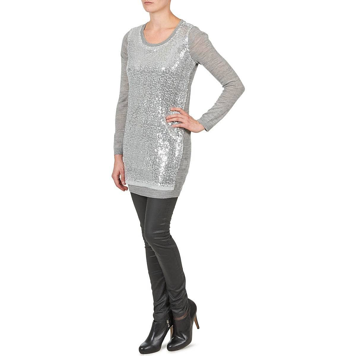 Tunica Donna La City  PULL SEQUINS  Argento