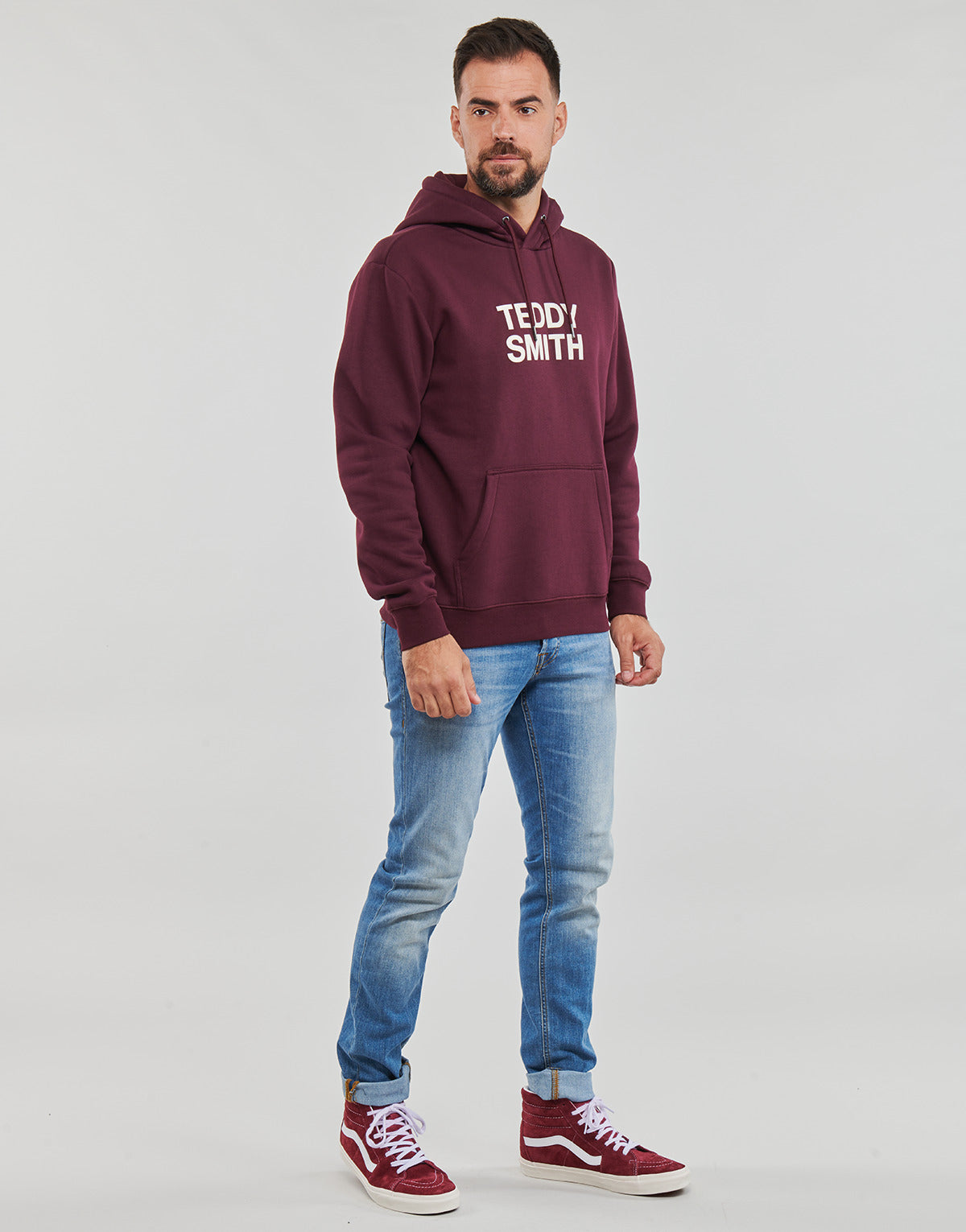 Felpa Uomo Teddy Smith  SICLASS HOODY  Bordeaux