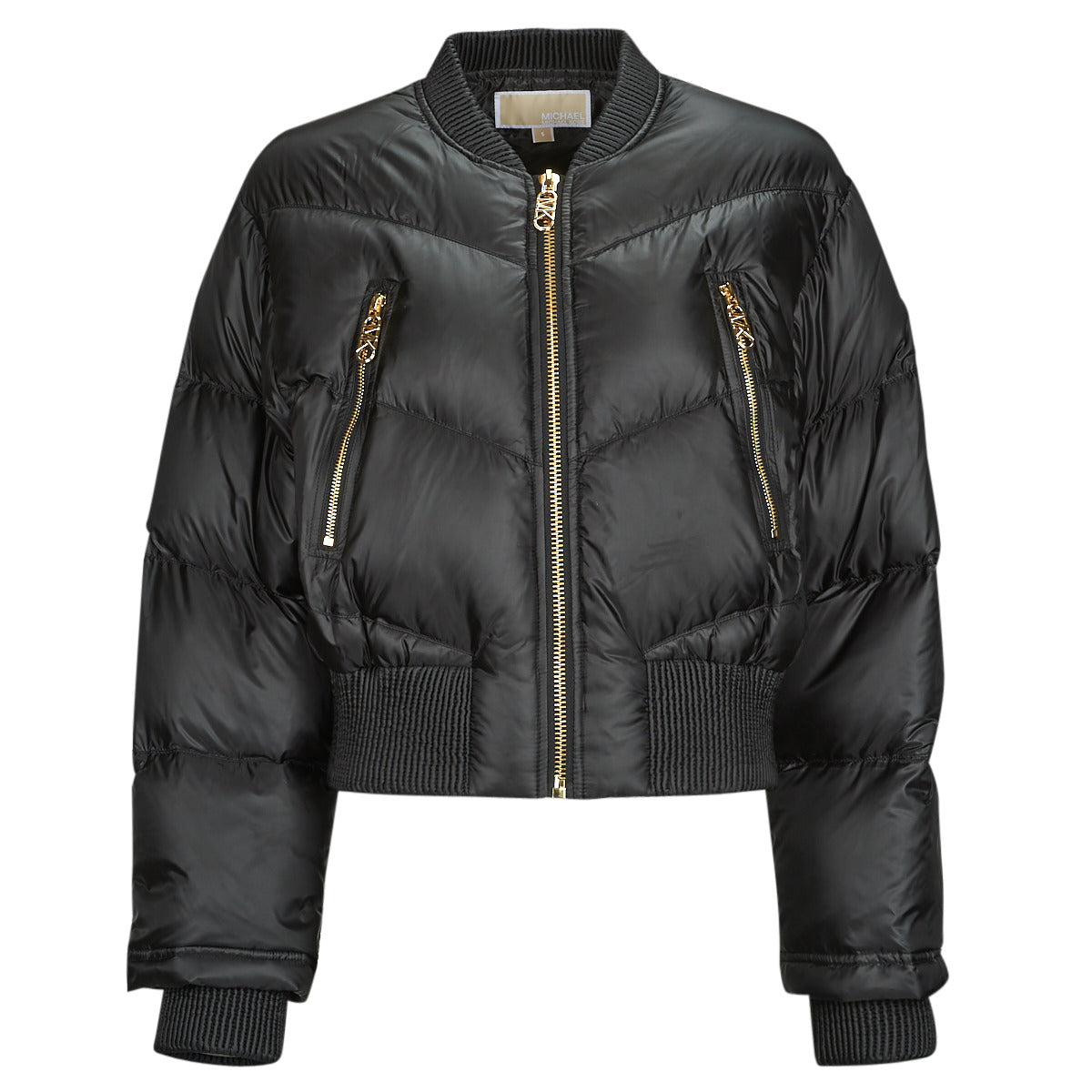 Piumino Donna MICHAEL Michael Kors  CHEVRON QUILTED BOMBER  Nero