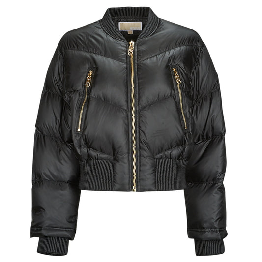 Piumino Donna MICHAEL Michael Kors  CHEVRON QUILTED BOMBER  Nero