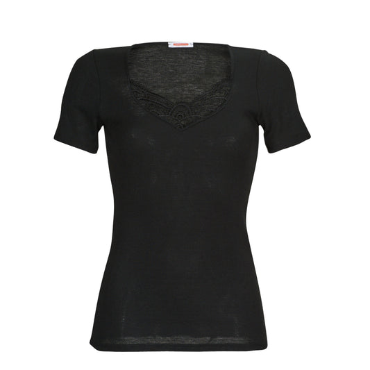 Maglietta intima Donna Damart  CLASSIC SHORT SLEEVE T-SHIRT GRADE 3  Nero