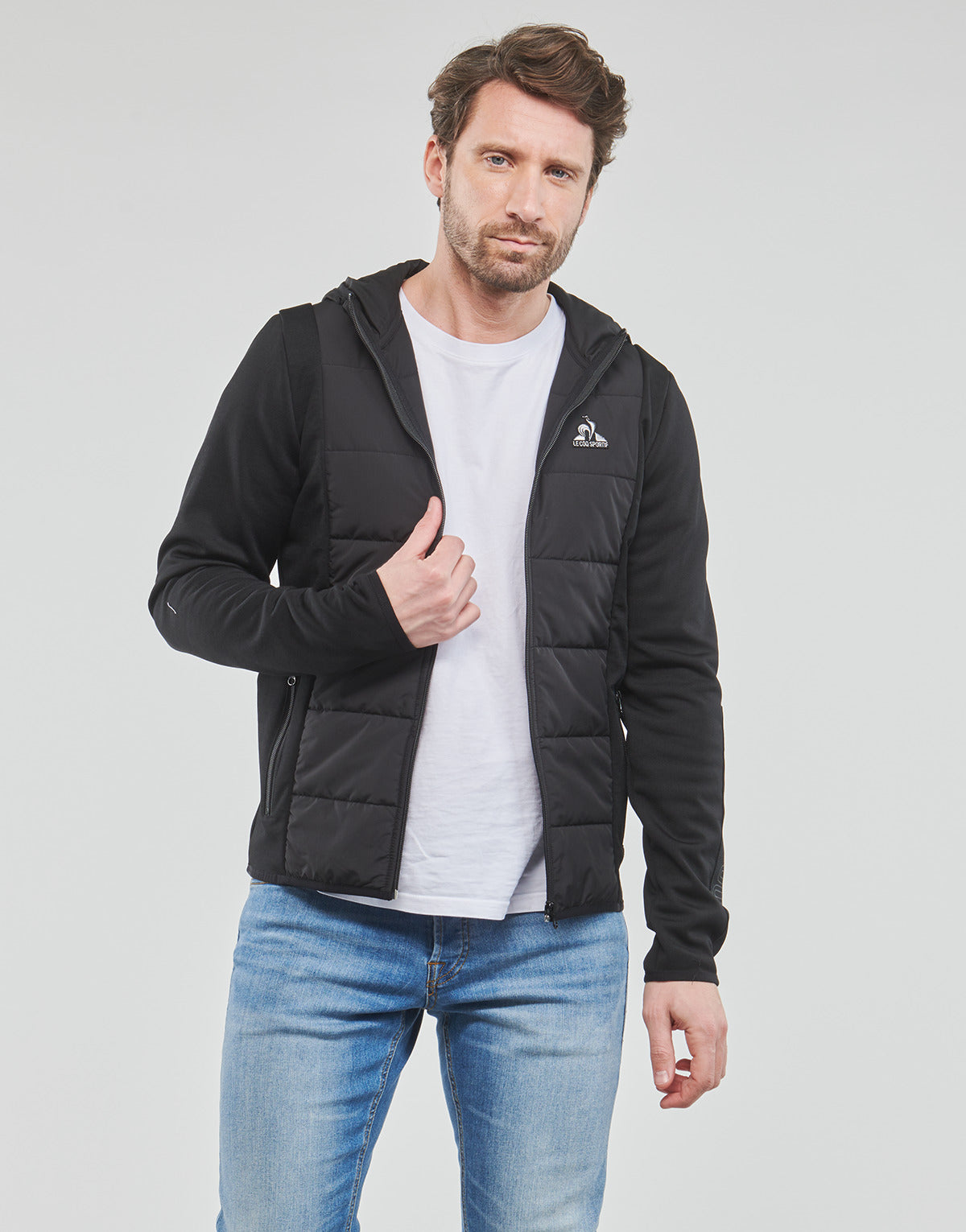 Felpa Uomo Le Coq Sportif  TECH FZ Hoody N°1 M  Nero