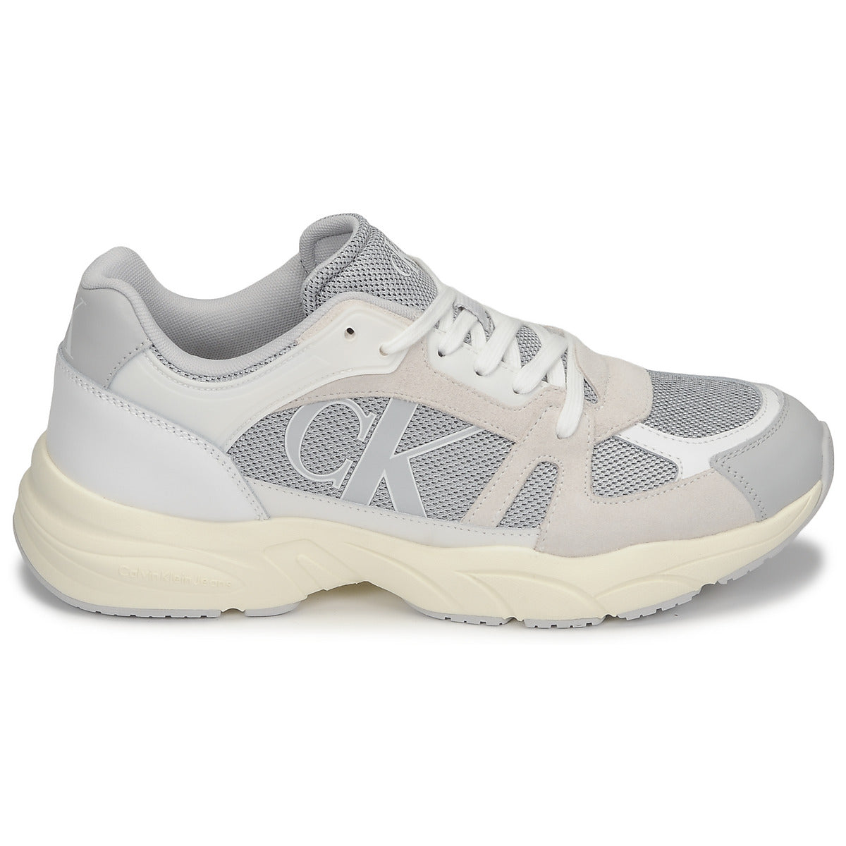 Sneakers Uomo Calvin Klein Jeans  RETRO TENNIS LACEUP MIX LTH  Grigio