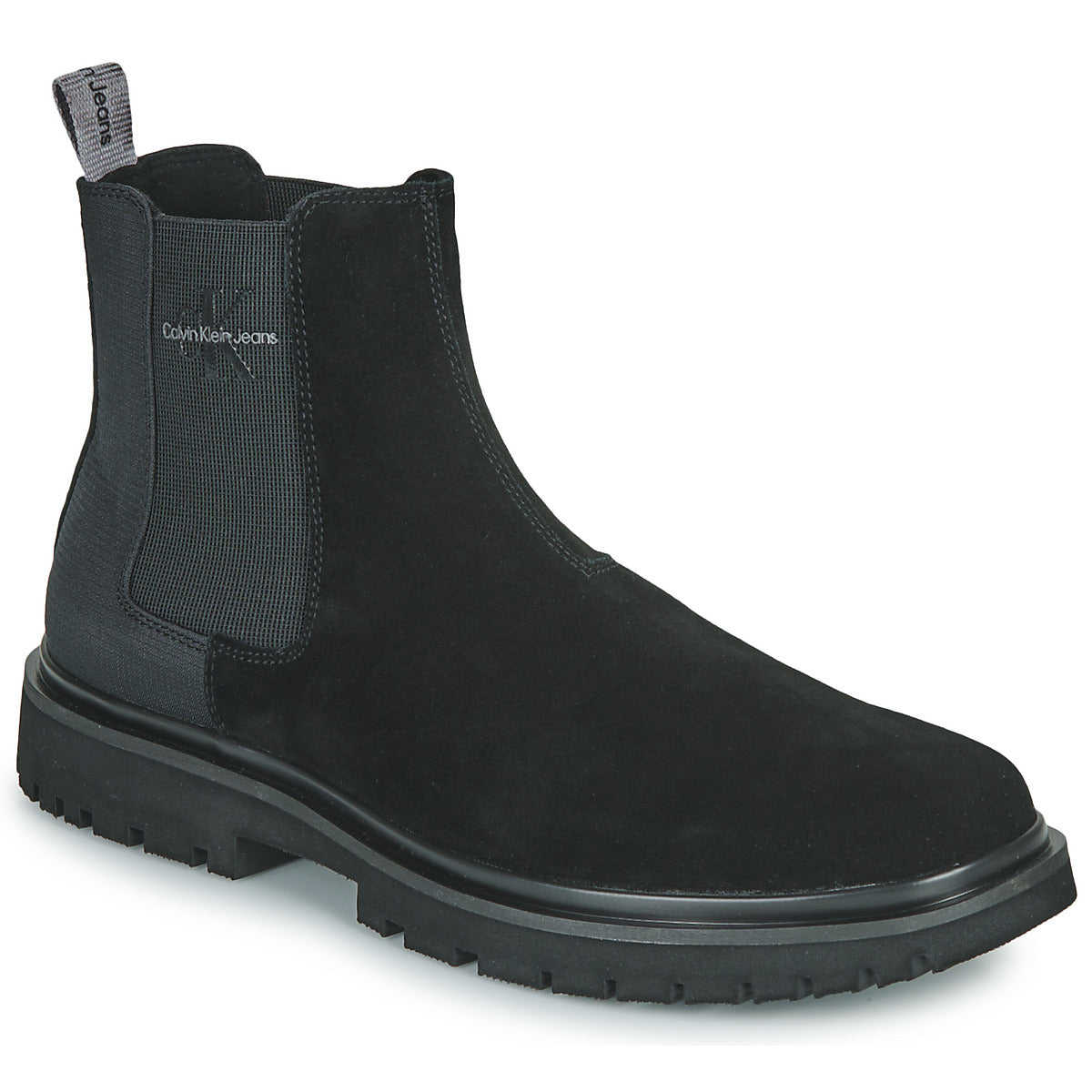 Stivaletti Uomo Calvin Klein Jeans  EVA MID CHELSEA BOOT SUEDE  Nero