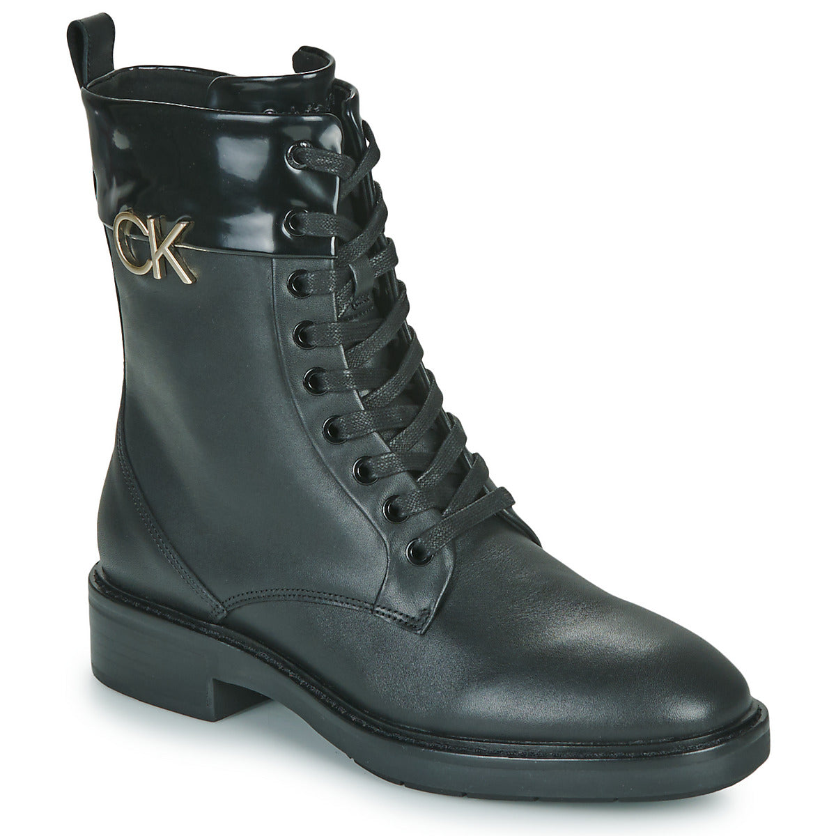 Stivaletti Donna Calvin Klein Jeans  RUBBER SOLE COMBAT BOOT W/HW  Nero