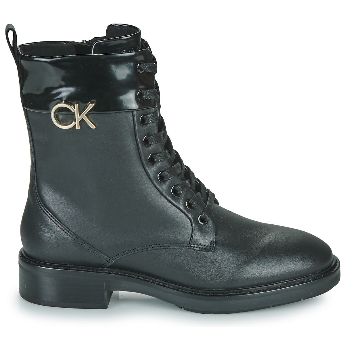 Stivaletti Donna Calvin Klein Jeans  RUBBER SOLE COMBAT BOOT W/HW  Nero