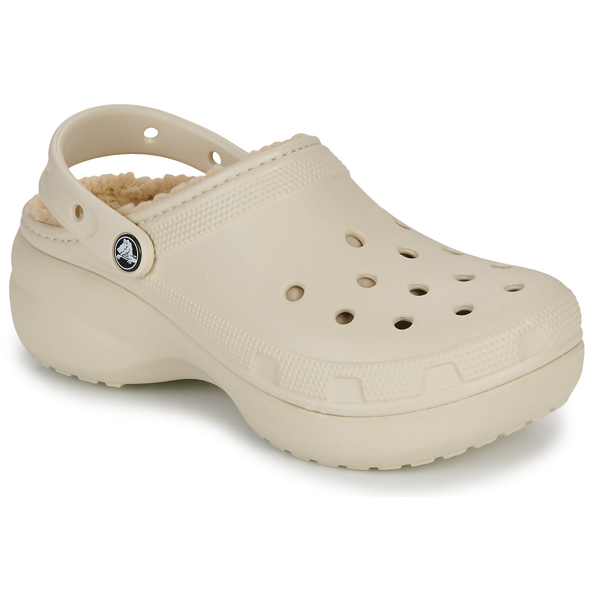 Scarpe Donna Crocs  Classic Platform Lined Clog W  Beige