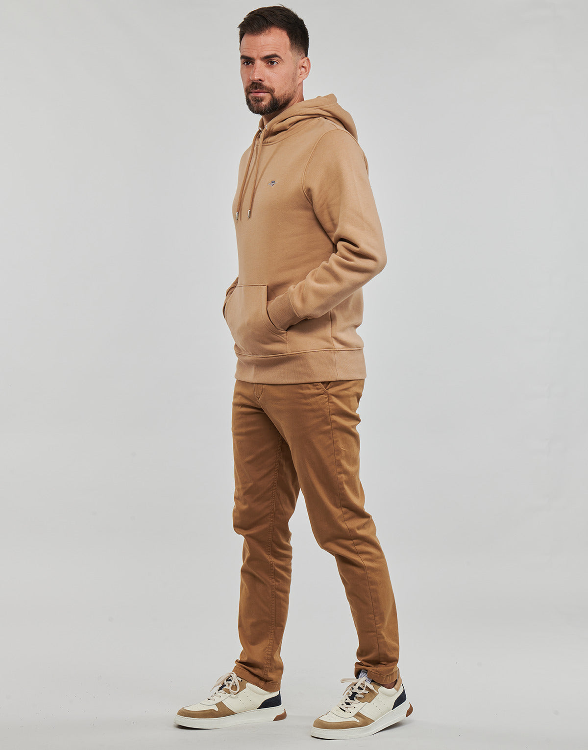 Felpa Uomo Gant  REG SHIELD HOODIE  Beige