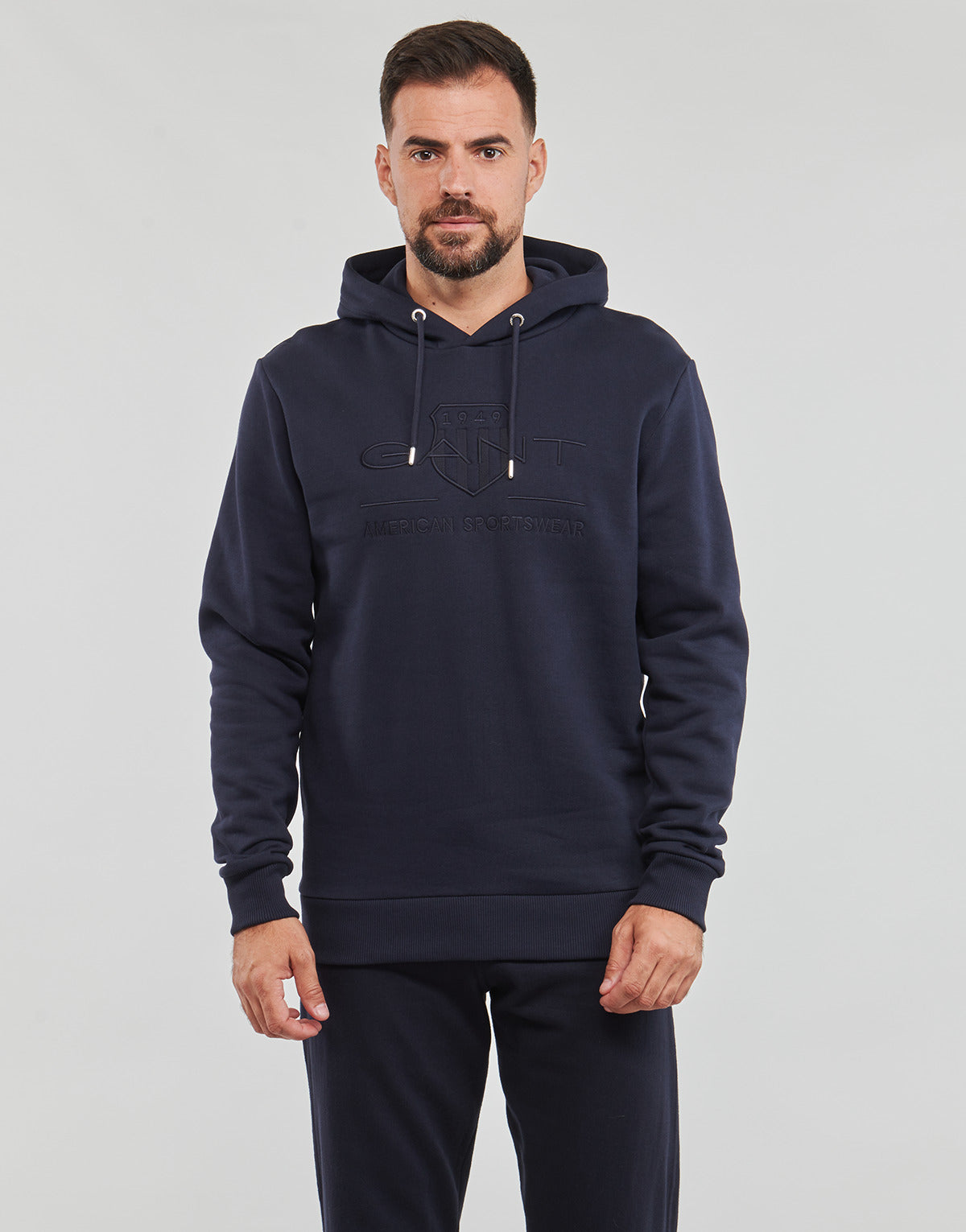 Felpa Uomo Gant  REG TONAL SHIELD HOODIE  Marine