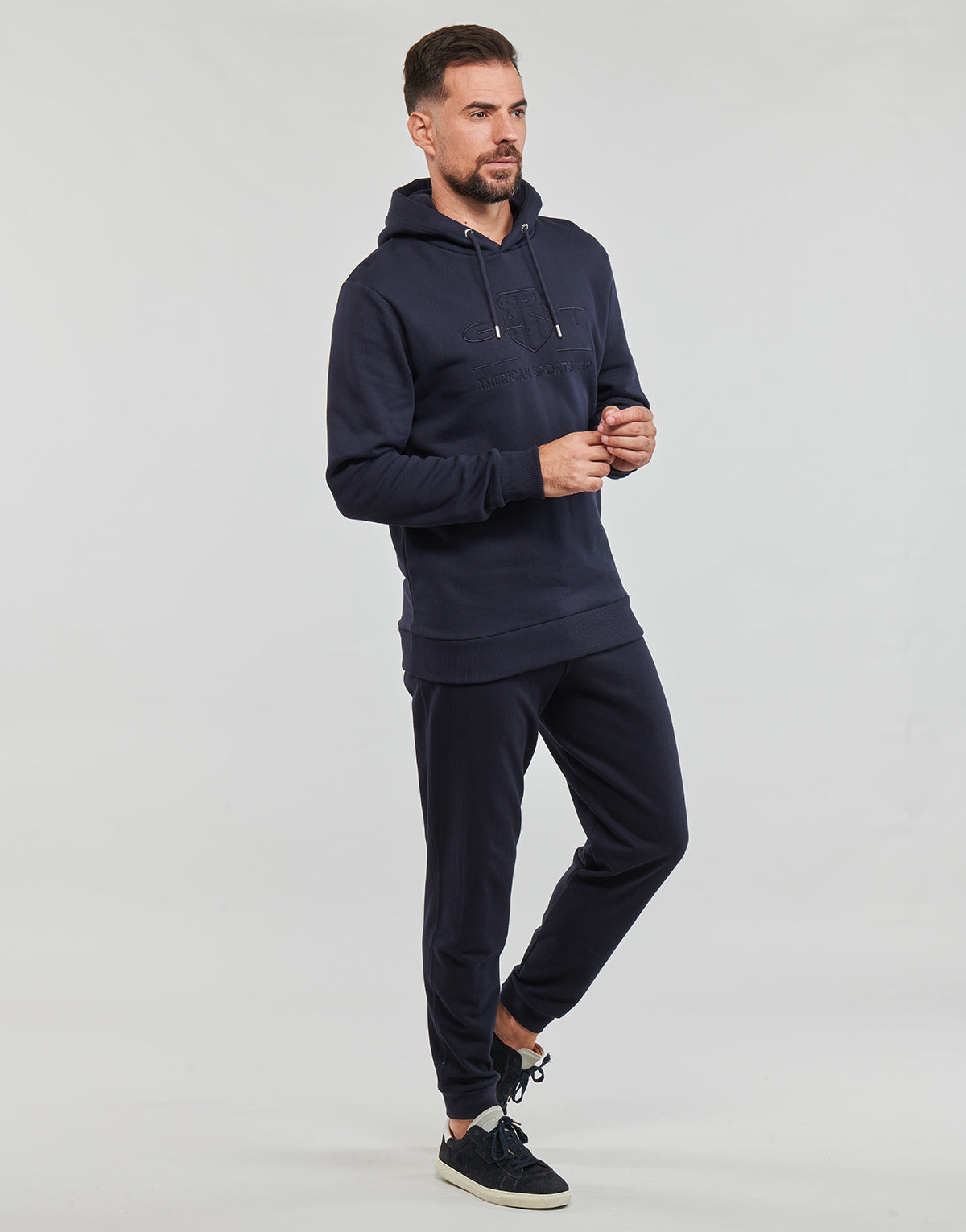 Felpa Uomo Gant  REG TONAL SHIELD HOODIE  Marine