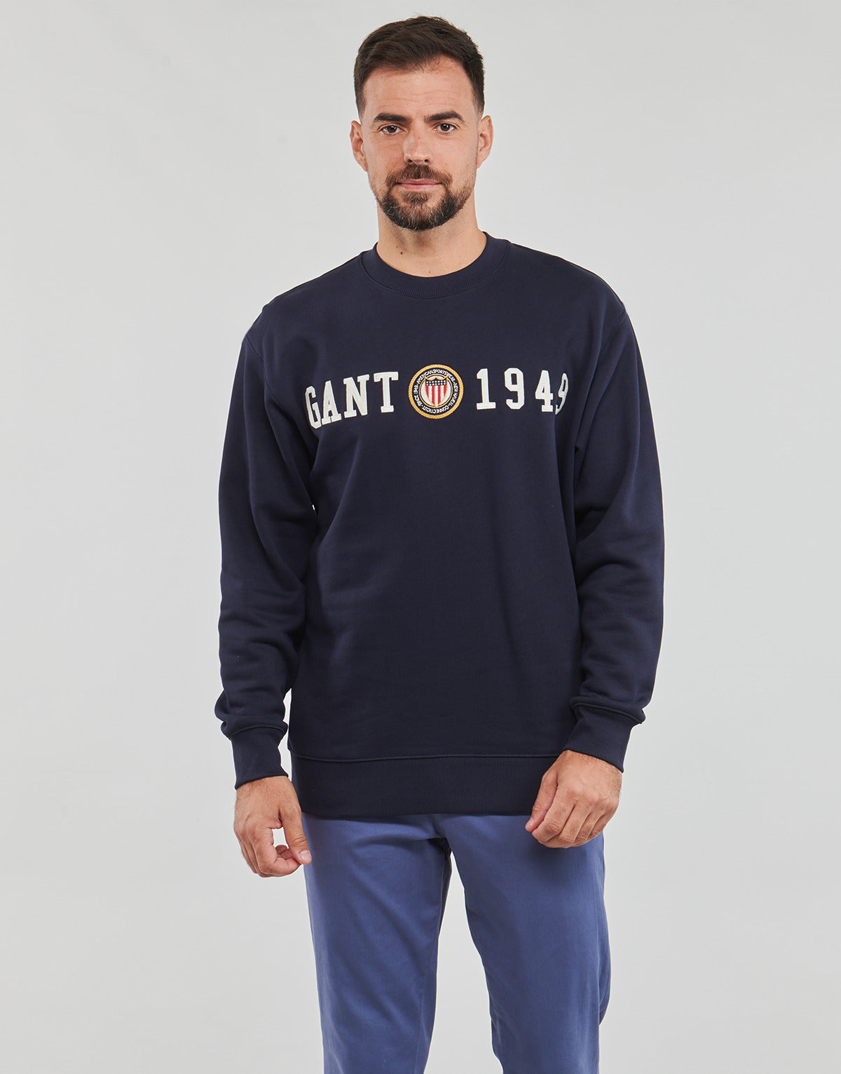 Felpa Uomo Gant  CREST C-NECK  Marine