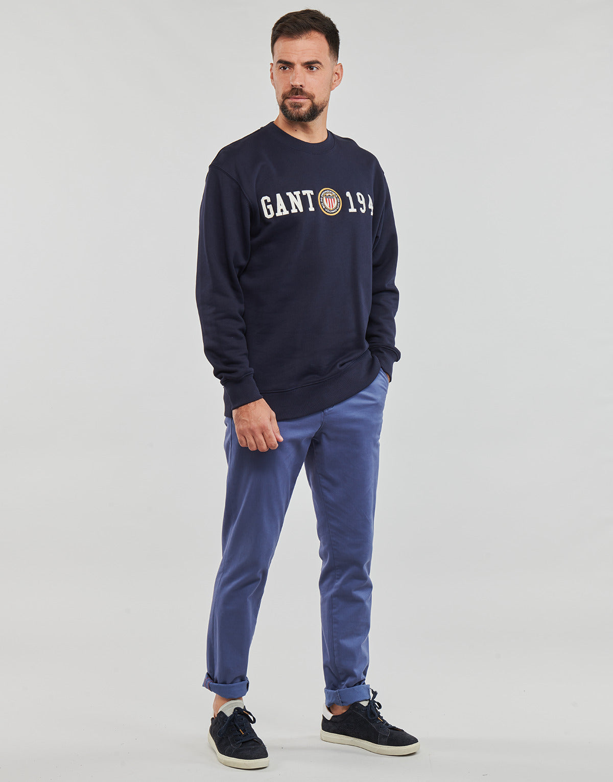 Felpa Uomo Gant  CREST C-NECK  Marine