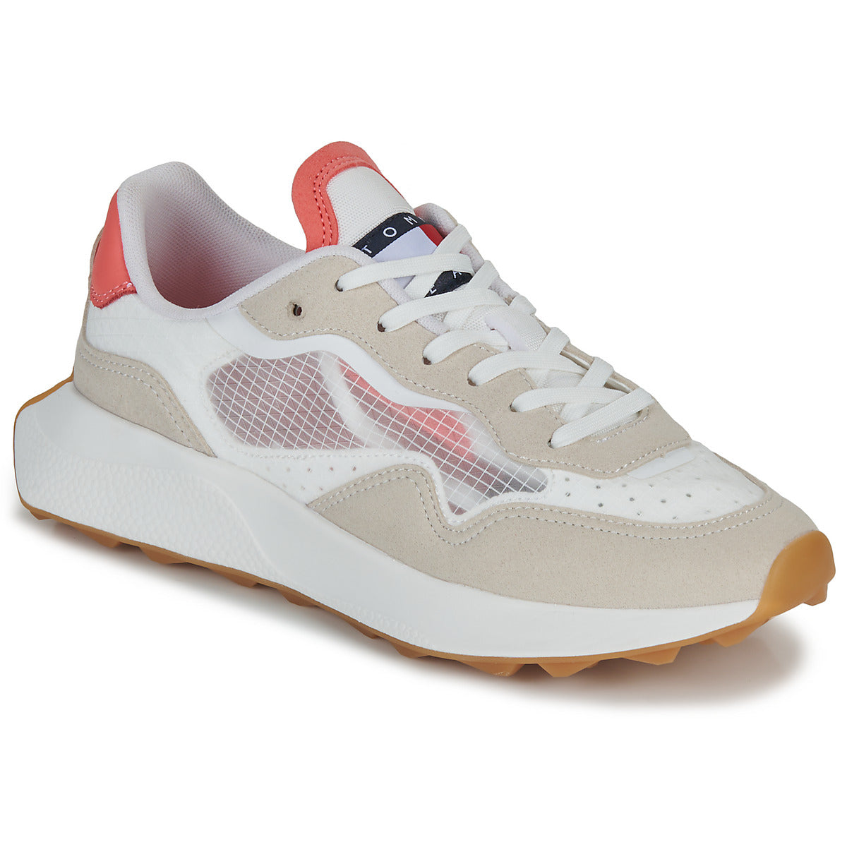 Sneakers basse Donna Tommy Jeans  TJW TRANSLUCENT RUNNER  Beige