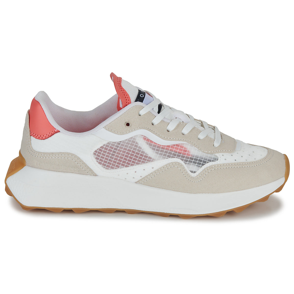 Sneakers basse Donna Tommy Jeans  TJW TRANSLUCENT RUNNER  Beige