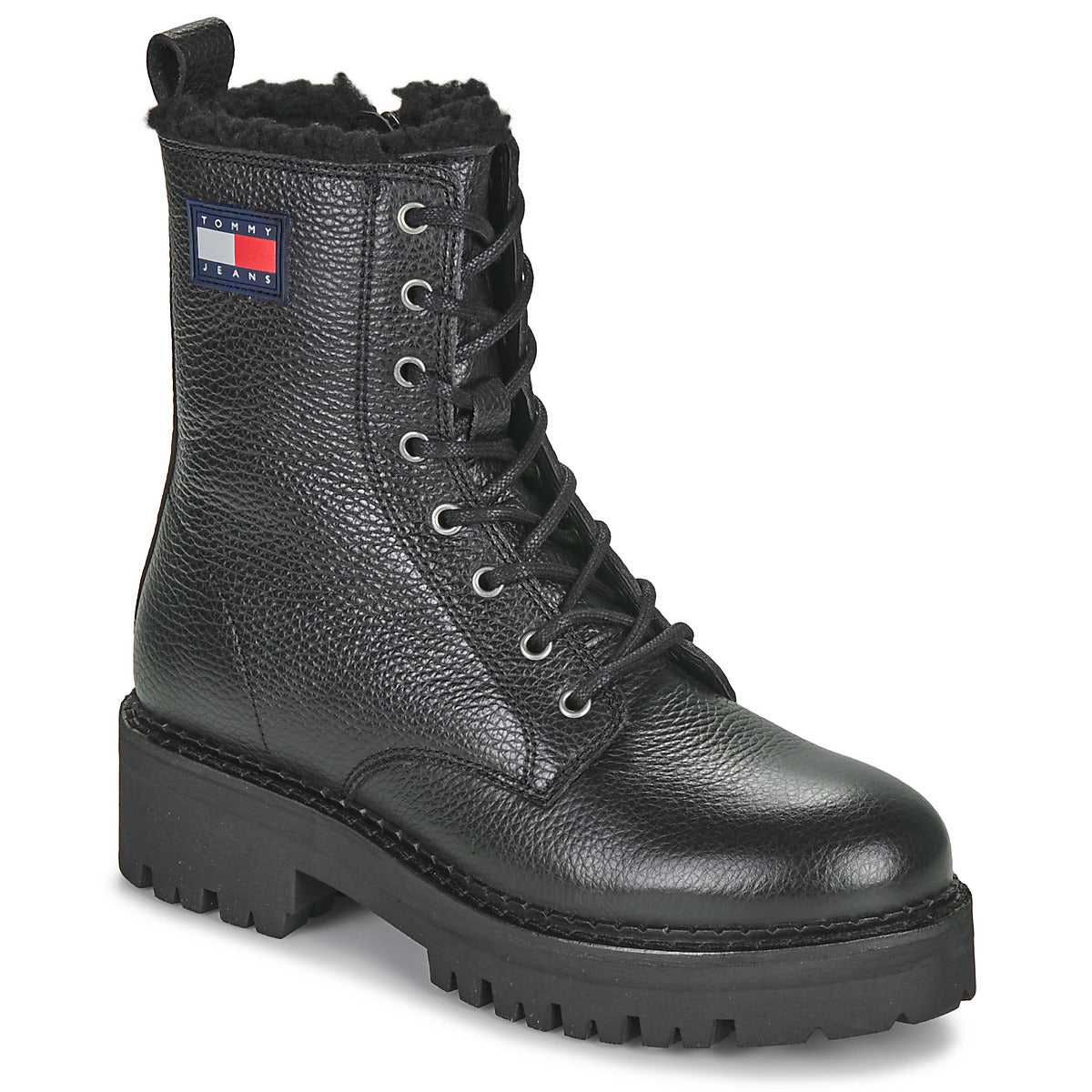 Stivaletti Donna Tommy Jeans  TJW URBAN BOOT TUMBLED LTR WL  Nero