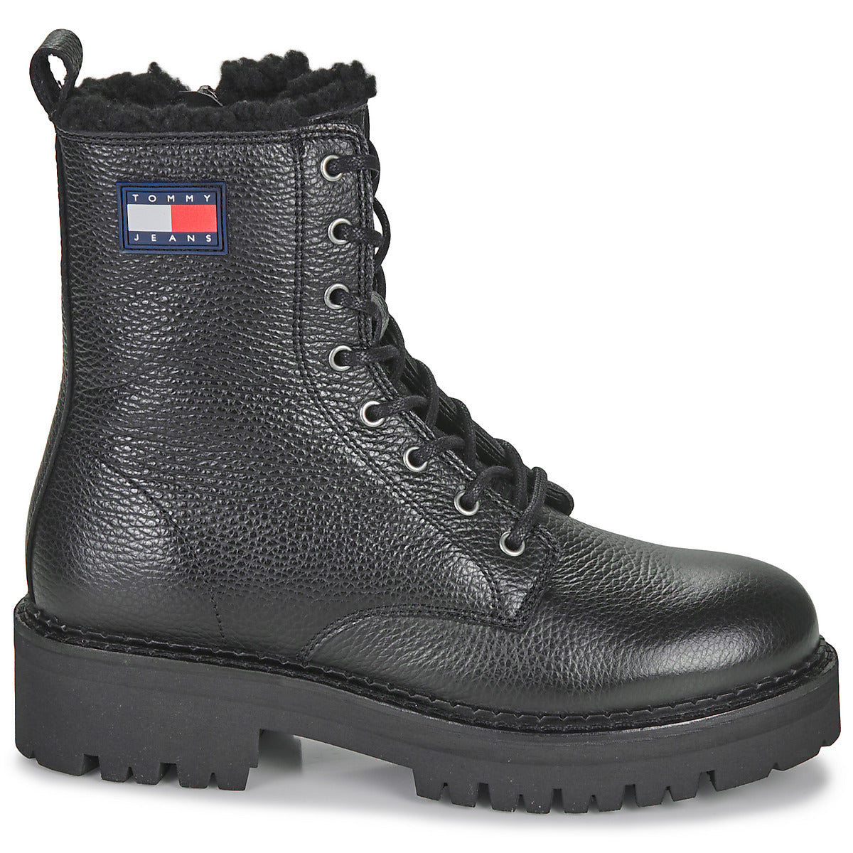 Stivaletti Donna Tommy Jeans  TJW URBAN BOOT TUMBLED LTR WL  Nero