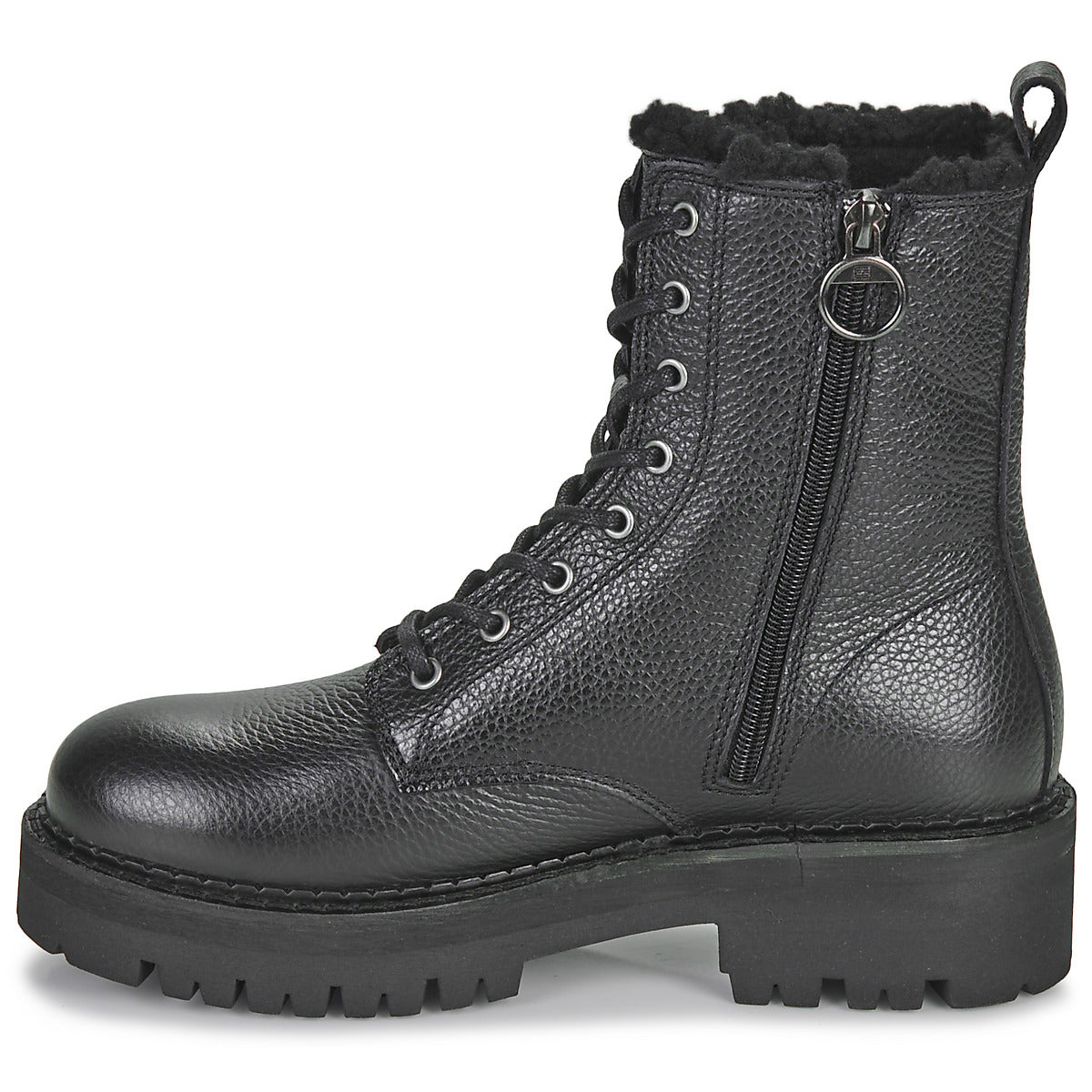 Stivaletti Donna Tommy Jeans  TJW URBAN BOOT TUMBLED LTR WL  Nero