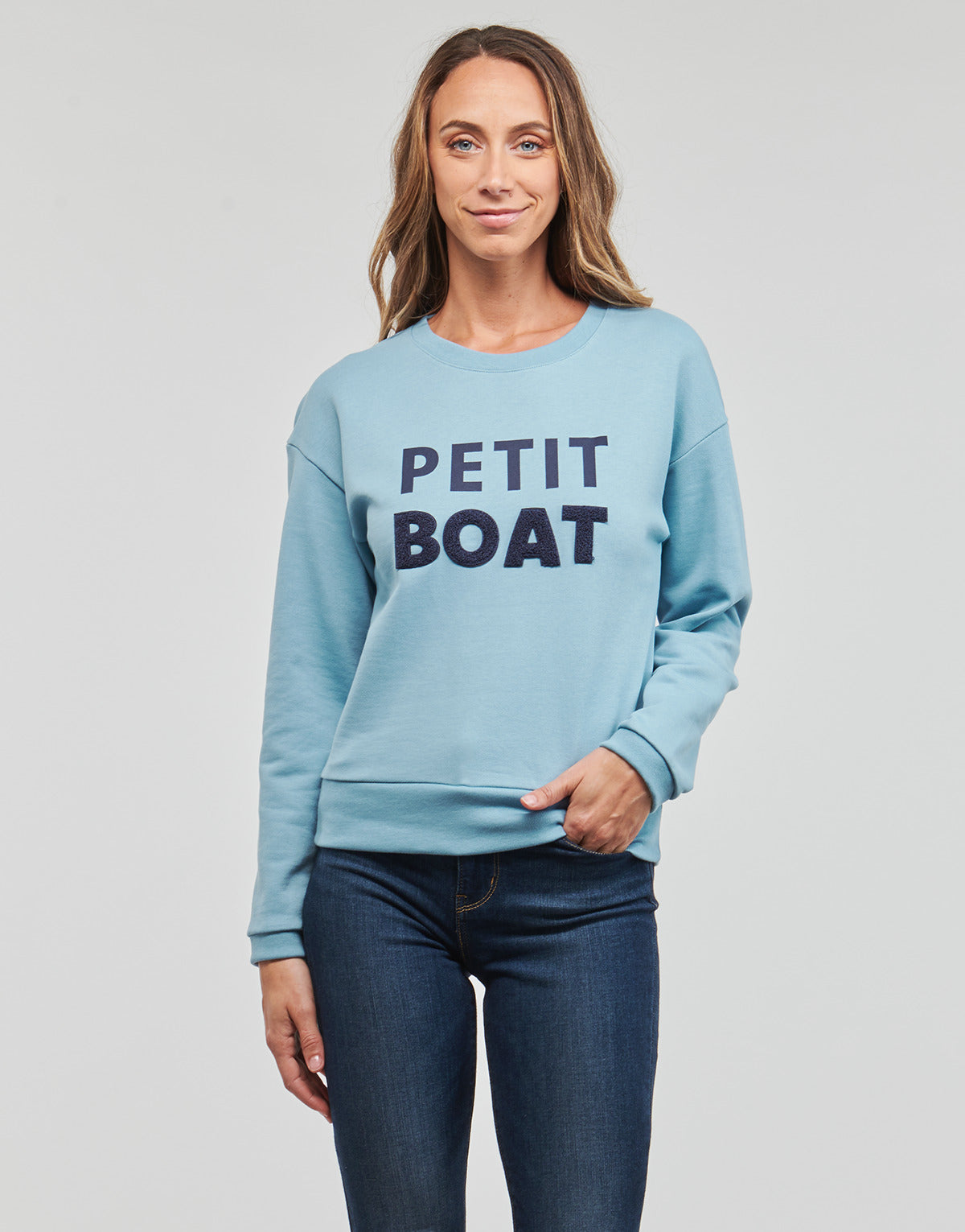 Felpa Donna Petit Bateau  LUCIOLE  Blu