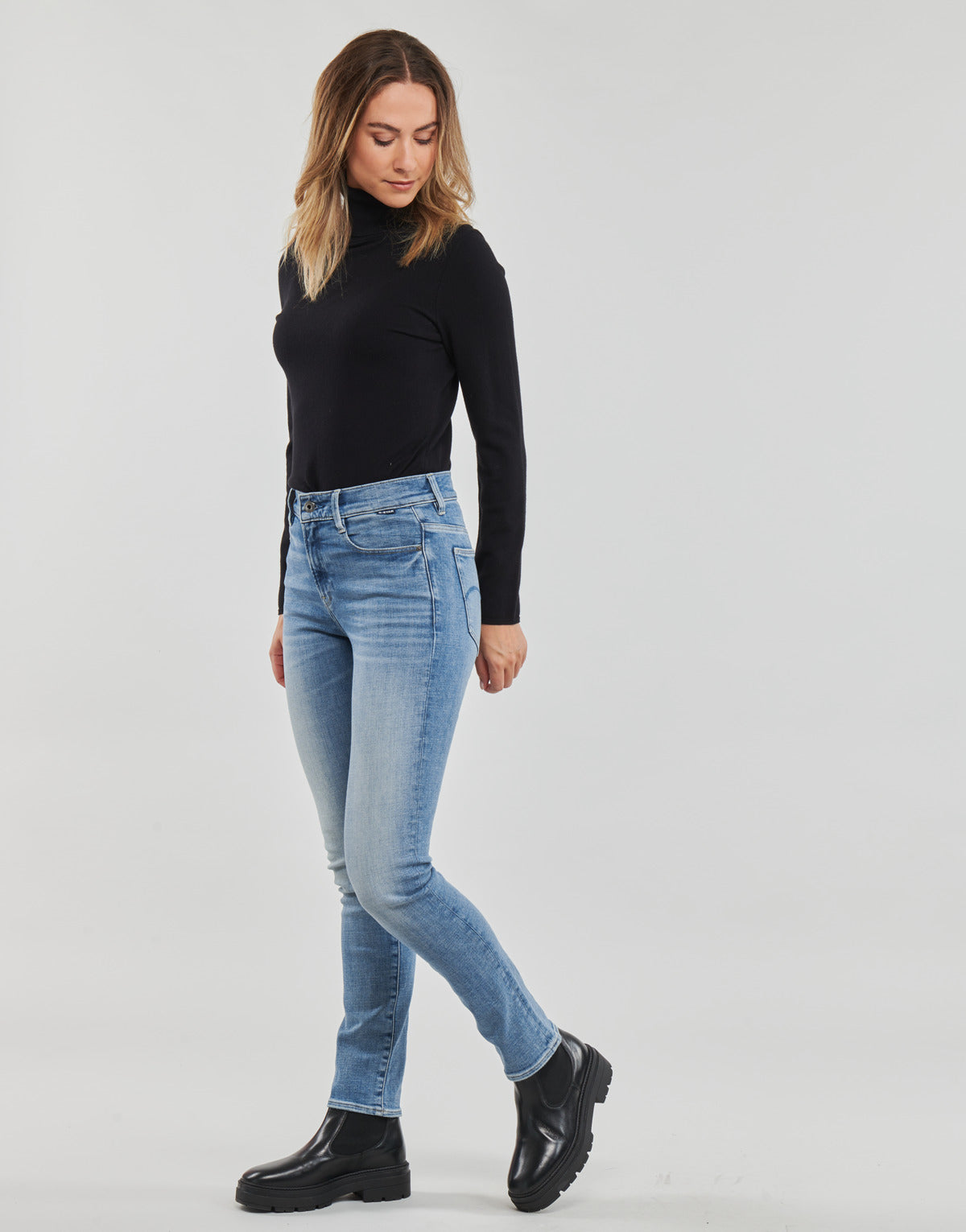 Jeans Donna G-Star Raw  ACE 2.0 SLIM STRAIGHT WMN  Blu