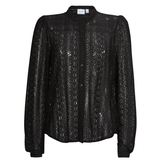 Camicetta Donna Vila  VICHIKKA LACE L/S SHIRT  Nero