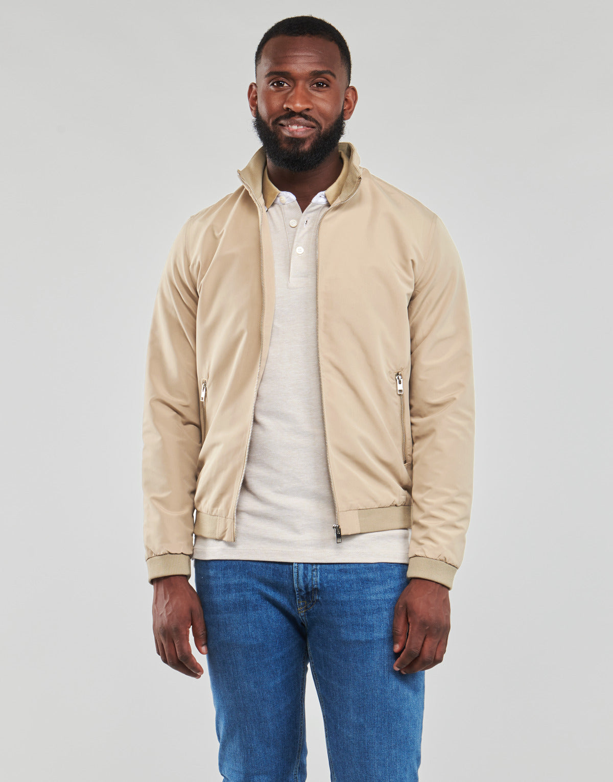 Giubbotto Uomo Jack & Jones  JJERUSH HARRINGTON BOMBER  Beige