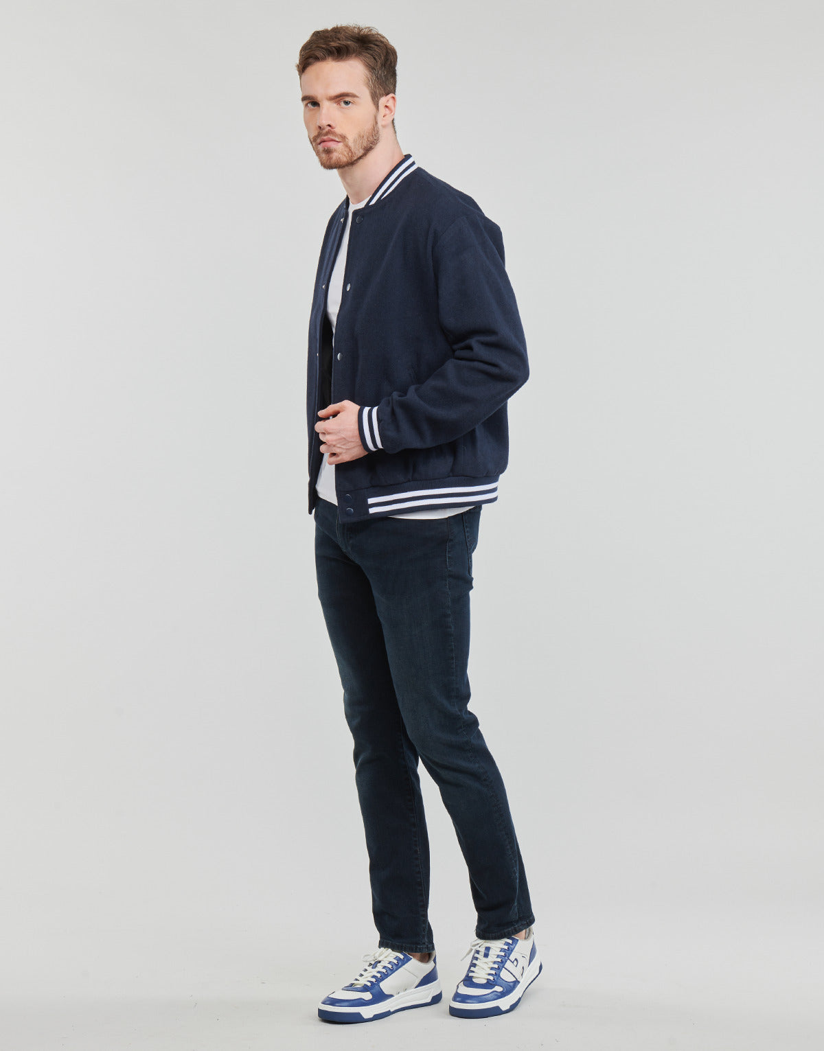 Giubbotto Uomo Jack & Jones  JJZAC WOOL BOMBER  Marine