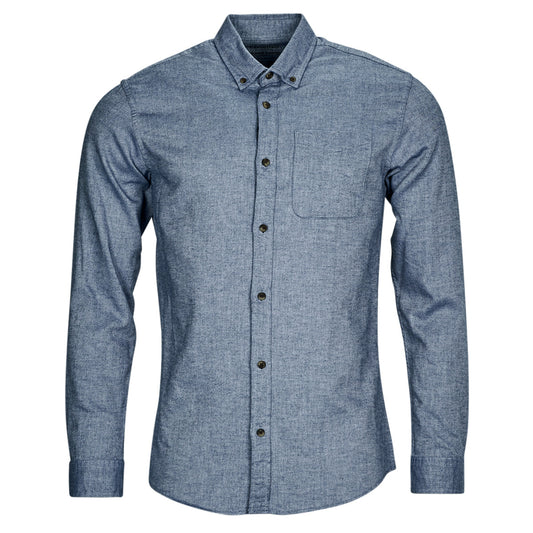 Camicia a maniche lunghe Uomo Jack & Jones  JJECLASSIC MELANGE SHIRT LS SN  Blu