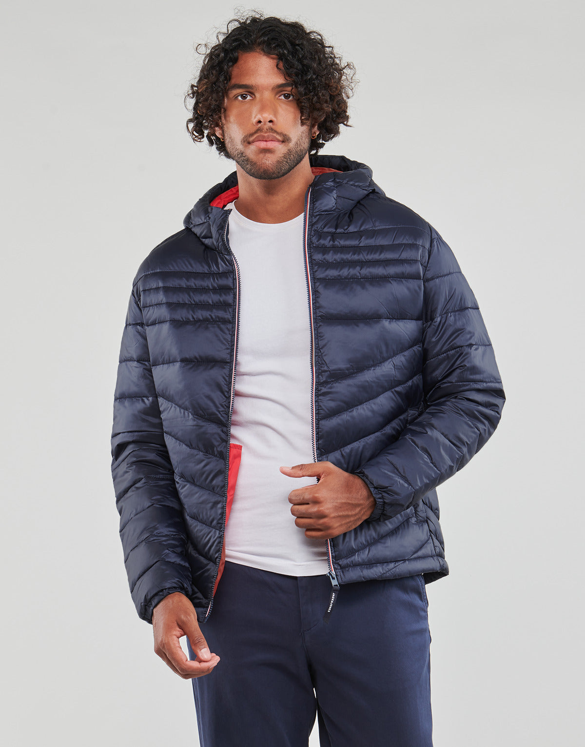 Piumino Uomo Jack & Jones  JJEFLY PUFFER HOOD  Marine