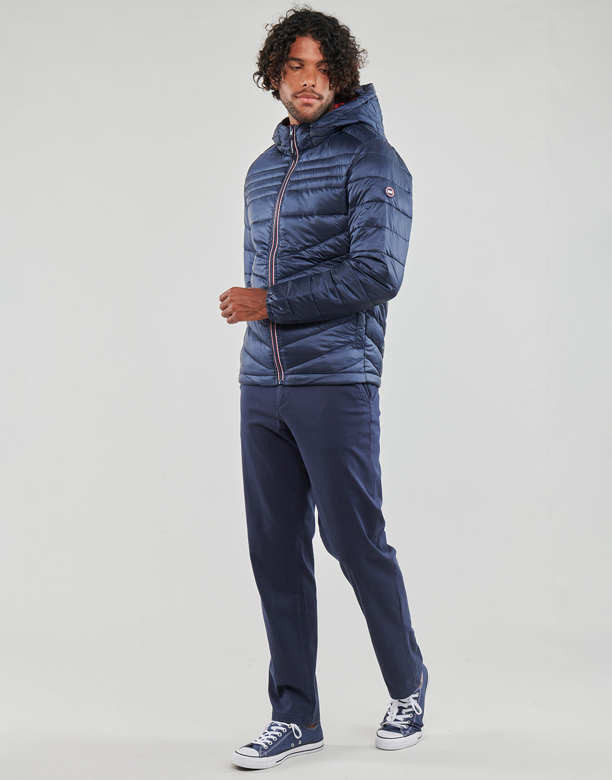 Piumino Uomo Jack & Jones  JJEFLY PUFFER HOOD  Marine