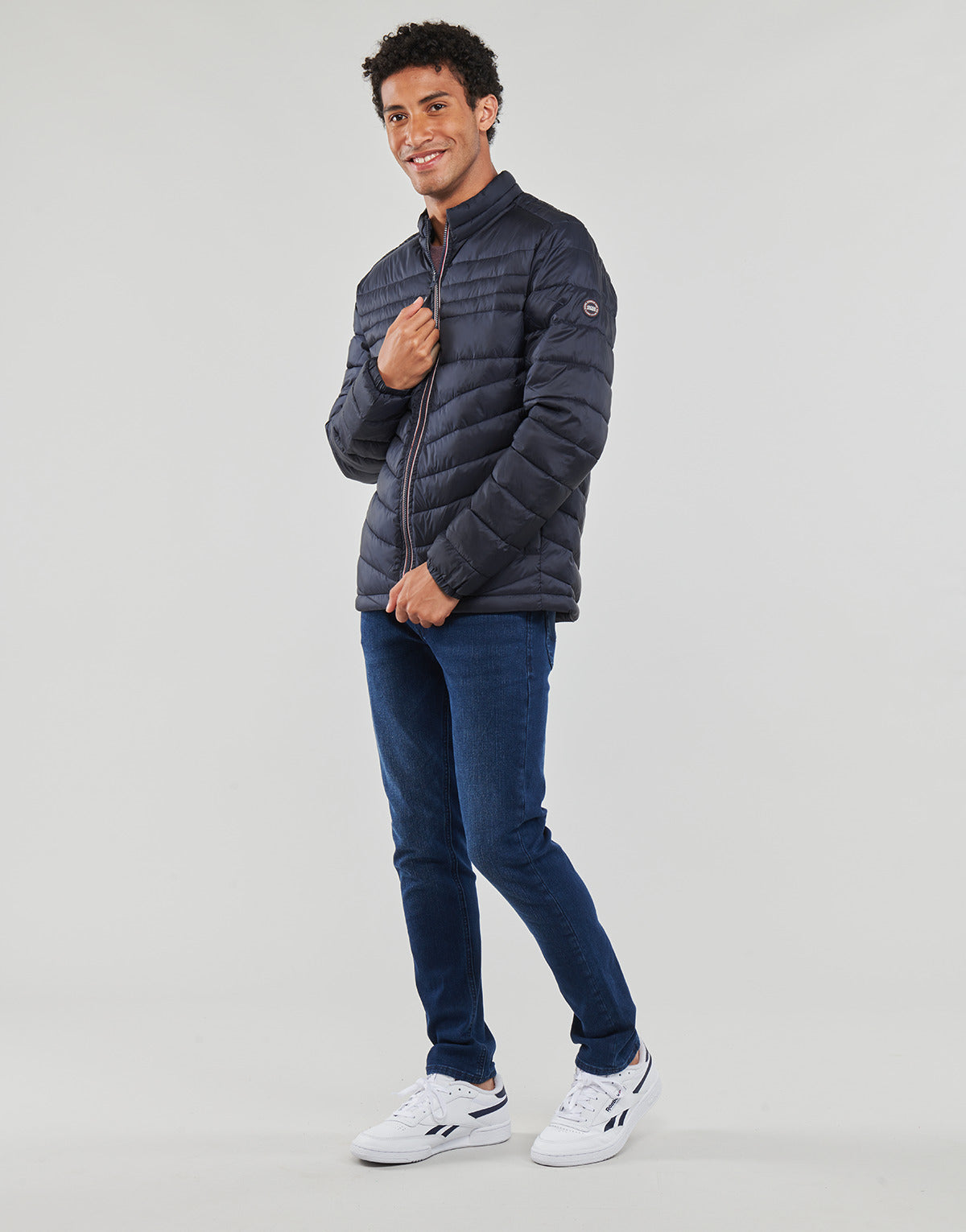 Piumino Uomo Jack & Jones  JJEFLY PUFFER COLLAR  Marine