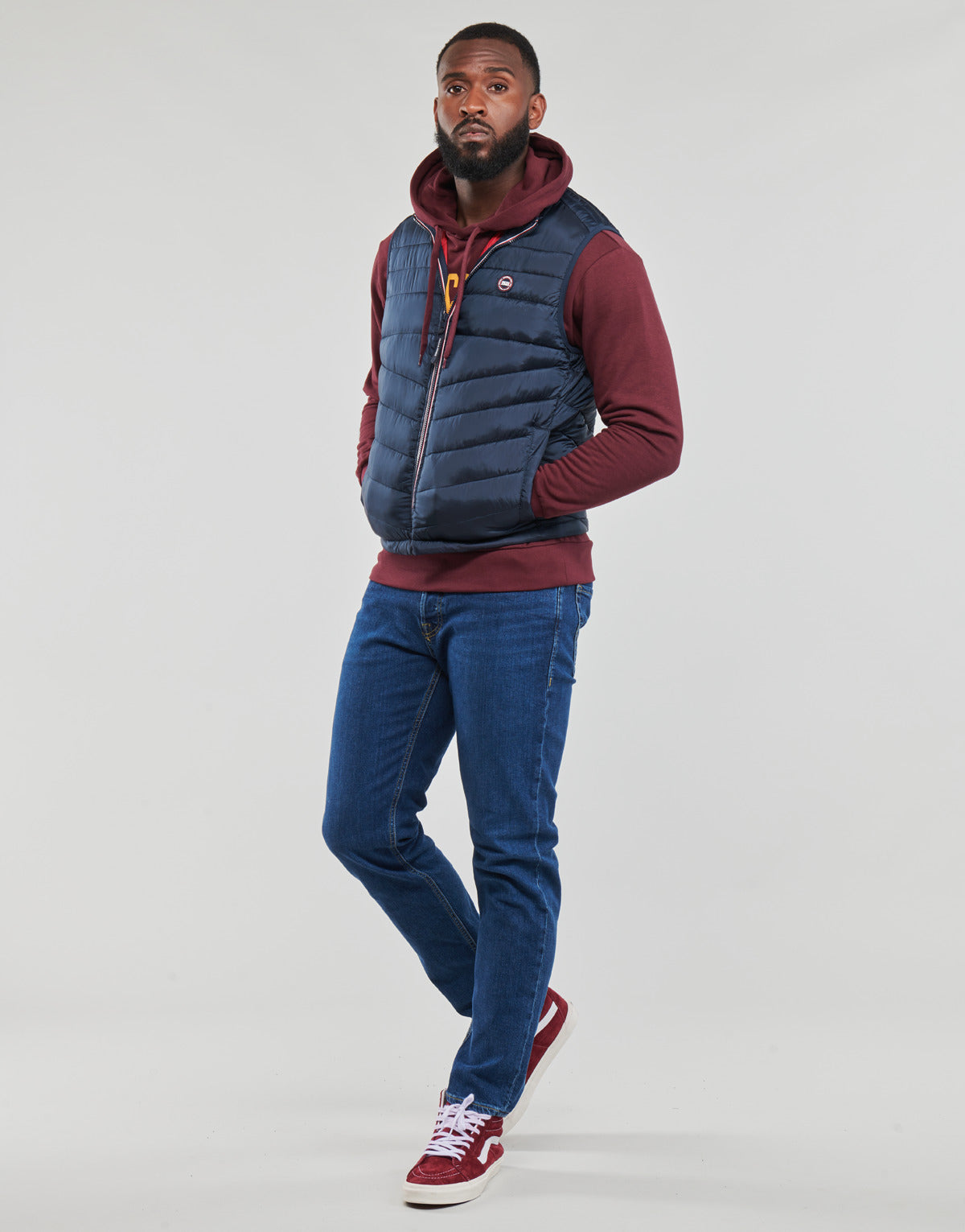 Piumino Uomo Jack & Jones  JJEFLY BODYWARMER COLLAR  Marine