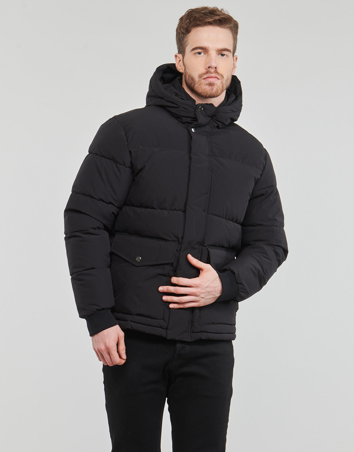 Piumino Uomo Jack & Jones  JJDAVID PUFFER JACKET  Nero