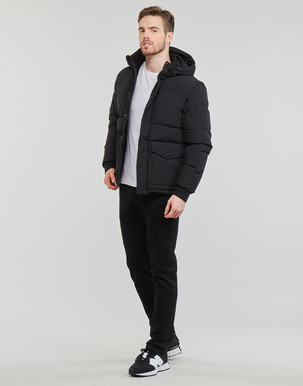 Piumino Uomo Jack & Jones  JJDAVID PUFFER JACKET  Nero