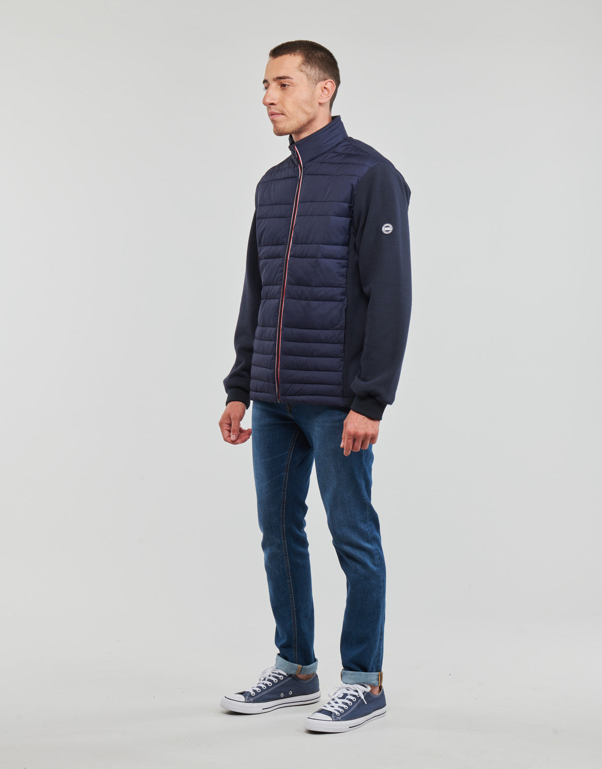 Piumino Uomo Jack & Jones  JJSANTO HYBRID JACKET  Marine